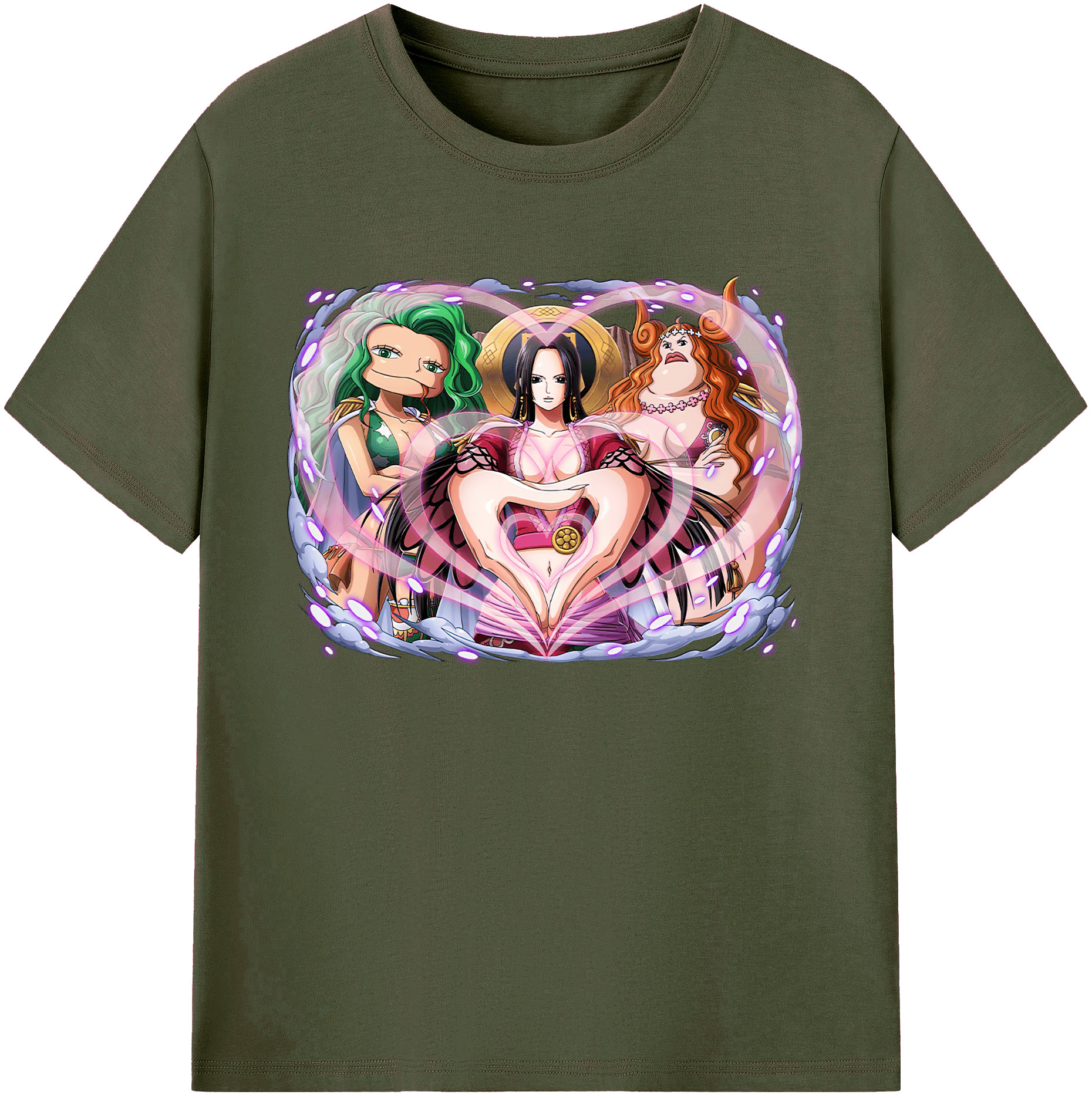 ワンピース ボア・ハンコック ONE PIECE Boa·Hancock 綿100％ メンズ半袖Tシャツ｜肌触りやわらか＆通気性